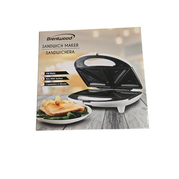 NIB Brentwood 2-Slice Non-Stick Sandwich Maker – 750W - Picture 4 of 5